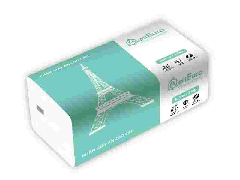 Bell Euro Khăn Giấy Ăn Cao Cấp 540 Tờ Xanh